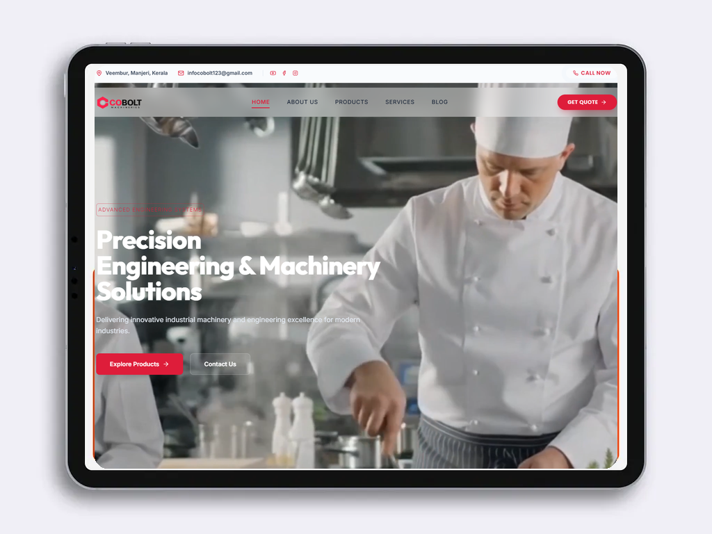 Cobolt Machineries website case study
